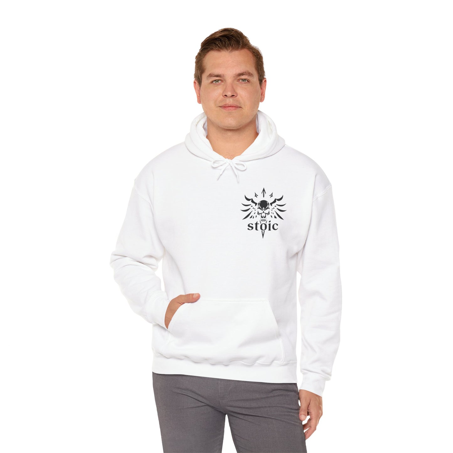 Stoic Philosophy Hoodie: Seneca - “He who is brave is free.”