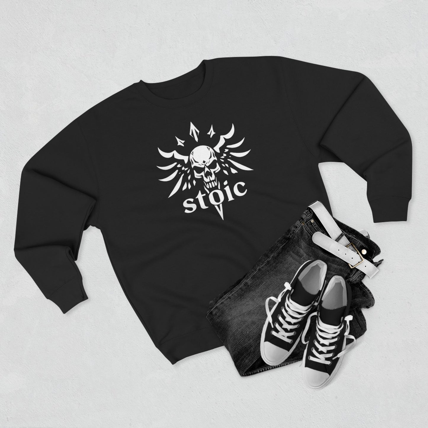 Stoic Quote Unisex Crewneck Sweatshirt: Marcus Aurelius - "It Is Not Death That A Man Should Fear, But Never Beginning To Live"